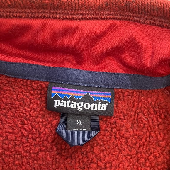 Patagonia Better Sweater 1/4 Zip Fleece Pullover Red Mens Size XL Outdoor - Picture 2 of 8